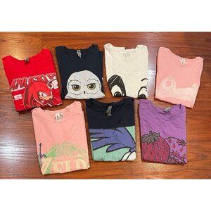 DISNEY LOT OF 7 SHIRTS SIZES LARGE